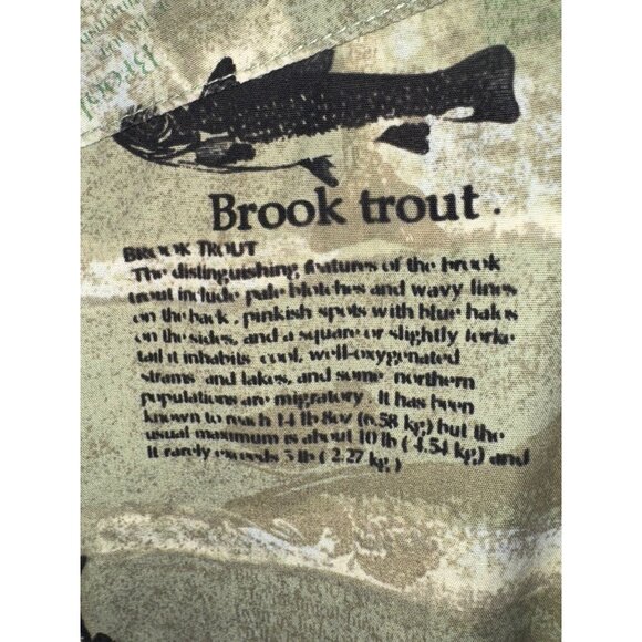 Columbia Sportswear XL Fishing L/S Button Shirt 100% Cotton Brook Trout Green - Picture 9 of 9